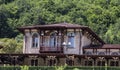 Details of old casino and castle hotels, in Slanic Moldova, Romania Royalty Free Stock Photo