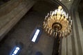 Details of old chandelier in Georgian Orthodox church Royalty Free Stock Photo