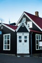 Details of old icelandic architecture at downtown of Reykjavik Royalty Free Stock Photo