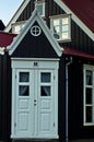 Details of old icelandic architecture in downtown of Reykjavik Royalty Free Stock Photo