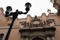 Old lanterns and entrance to Cathedral, Leon, Guanajuato. Horizontal Format