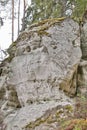 Details of old rock clifts near tourist track