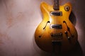 Old Vintage Electric Bass Guitar Royalty Free Stock Photo