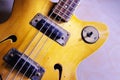 Old Vintage Electric Bass Guitar Royalty Free Stock Photo