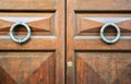 Details of an old wooden door.