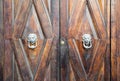 Details of an old wooden door.