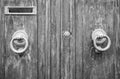 Details of an old wooden door