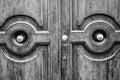 Details of an old wooden door