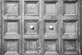 Details of an old wooden door