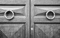 Details of an old wooden door.