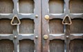 Details of an old wooden door.