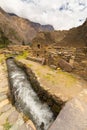 Details of Ollantaytambo, former Inca city, Peru Royalty Free Stock Photo