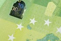 details of the one hundred euro European banknote European Union Royalty Free Stock Photo