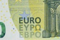 details of the one hundred euro European banknote European Union Royalty Free Stock Photo