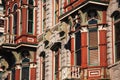 Details of ornated victorian window building