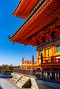 Details of the pagoda at Kiyomizu-dera Temple Kyoto, Japan Royalty Free Stock Photo