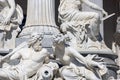 Details of Pallas Athena Fountain in front of Austrian Parliament Building, Vienna, Austria Royalty Free Stock Photo