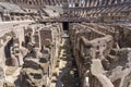 Details of the part of the Colosseum in Rome that used to be underground i.e. below the arena