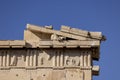 Details of Parthenon portico, Athens, Greece. Temple was dedicated to the goddess Athena Royalty Free Stock Photo