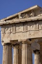 Details of Parthenon portico, Athens, Greece. Temple was dedicated to the goddess Athena Royalty Free Stock Photo
