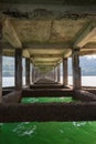 Details of pier in Koh Chang island with ocean. Thailand Royalty Free Stock Photo