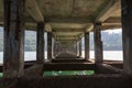 Details of pier in Koh Chang island with ocean. Thailand Royalty Free Stock Photo