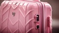 details pink luggage