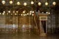 Details of prayer niche and mosque pulpit of The great mosque of Muhammad Ali Pasha or Alabaster mosque in Citadel of Cairo, the