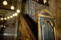 Details of prayer niche and mosque pulpit of The great mosque of Muhammad Ali Pasha or Alabaster mosque in Citadel of Cairo, the