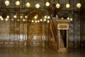 Details of prayer niche and mosque pulpit of The great mosque of Muhammad Ali Pasha or Alabaster mosque in Citadel of Cairo, the