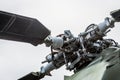 Details of the propeller and engine of a modern helicopter Royalty Free Stock Photo