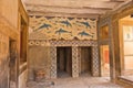 Details of queen`s rooms at Knossos palace near Heraklion, island of Crete