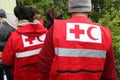 Details with the Red Cross and Red Crescent symbol on a uniform.