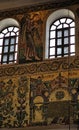 Details of the restored mosaics in the Basilica of the Nativity in Bethlehem Royalty Free Stock Photo