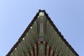 Details of the roof of Jogyesa temple in Seoul, South Korea. Royalty Free Stock Photo