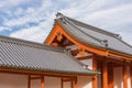 Details of rooftop of historical building in Kyoto, Japan Royalty Free Stock Photo