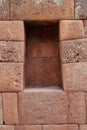 Details of ruins. Inca structures in the urban sector of Pisac