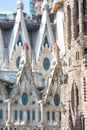 Details of Sagrada Familia in Barcelona. Spain September 2017