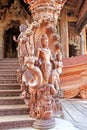 Details of Sanctuary of Truth temple, Pattaya, Thailand