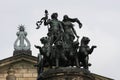 Details on the Semper Opera House Semperoper, Dresden, Saxony, Germany