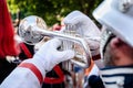 Details from a showband, fanfare our drumband Royalty Free Stock Photo