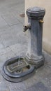 Details of Siena town - drinking fountain Royalty Free Stock Photo