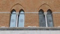 Details of Siena town and it`s windows Royalty Free Stock Photo