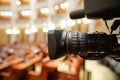 Details with a Sony CineAlta video camera with a Fujinon lens used for a live news broadcast