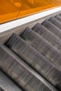 Details of the stairs of an escalator.. Royalty Free Stock Photo