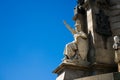 Details Statue Christopher Columbus city Barcelona