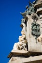 Details Statue Christopher Columbus city Barcelona