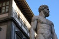 Details on Statue of Hercules and Caco of Baccio Bandinelli, Piazza della Signoria in Florence, Italy.