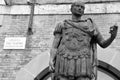 Details of statue of Julius Ceasar Piazza Tre Martiri is RiminiÃ¢â¬â¢s historical place