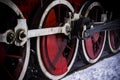 Details of steam locomotive wheels